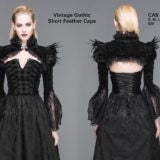 Vintage Gothic Short Feather Cape