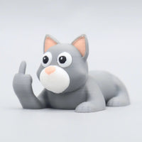 Cat Middle Finger Figurine