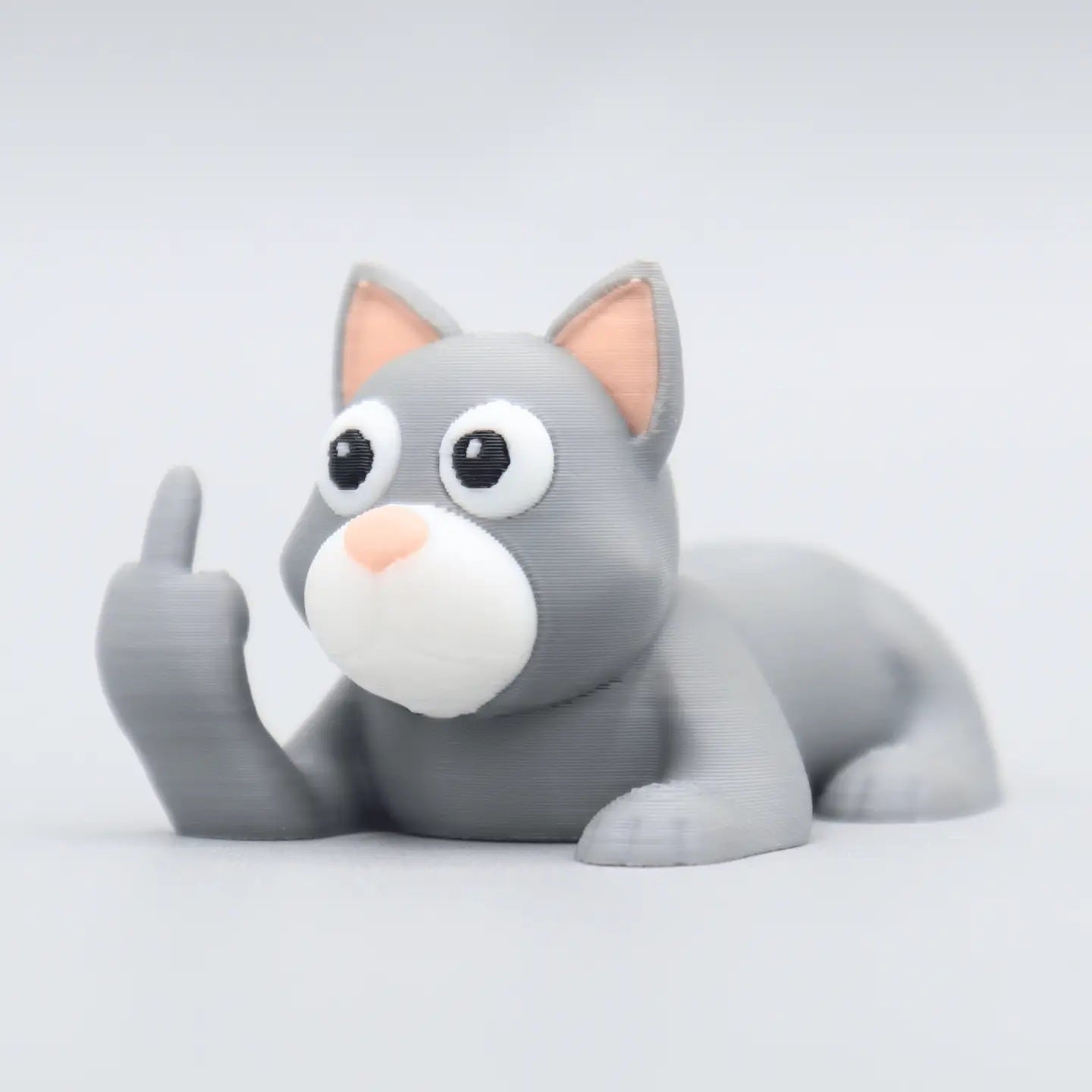 Cat Middle Finger Figurine