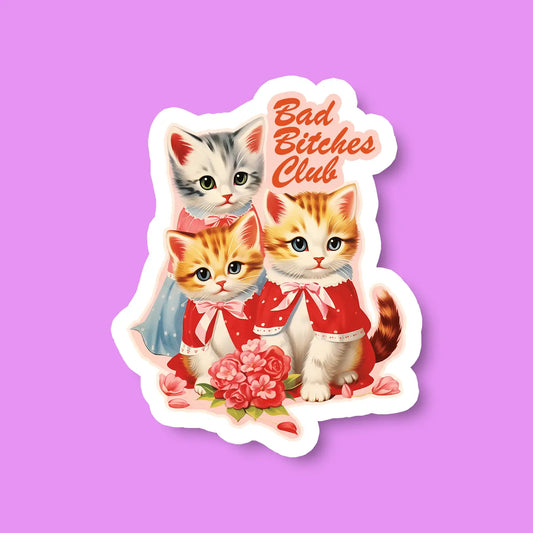 Bad Bitches Cat Sticker