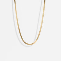 18K GOLD HERRINGBONE CHAIN NECKLACE