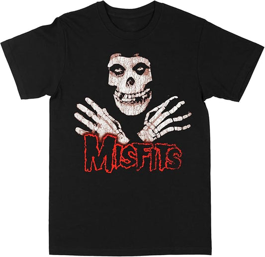 Misfits Skull Hand Crackle T-Shirt