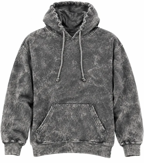 Grey Mineral Wash Hoodie