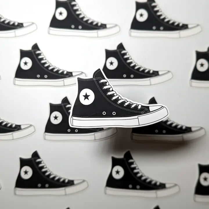 Classic Canvas High-Top Shoe Sticker