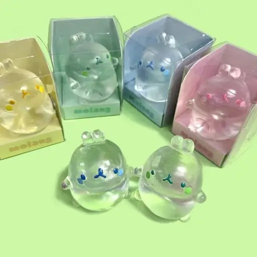 Molang Clear Mochi Squishy Figure Fidget Toy