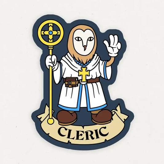 Cleric Dungeons And Dragons Vinyl Sticker