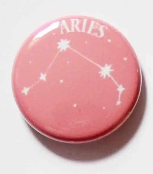 Colorful Zodiac Aries Button