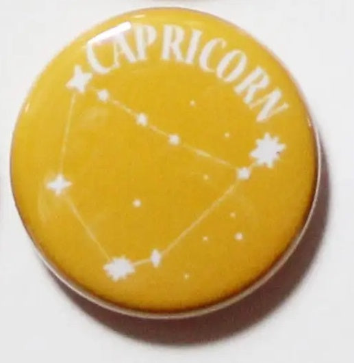 Colorful Zodia Capricorn Button