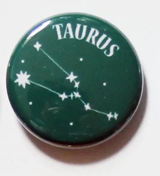 Colorful Zodiac Taurus Button