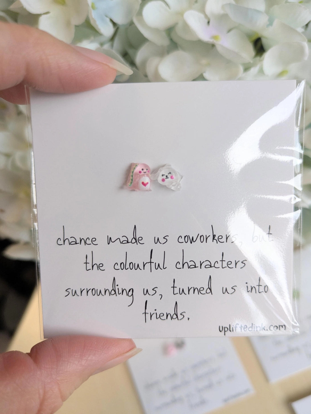 Coworker Bff Card with 2 Mini Figurines & Custom Message