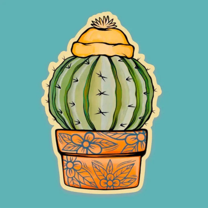 Cozy Yellow Hat Sticker