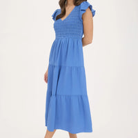 Flutter Sleeve Maxi Dress