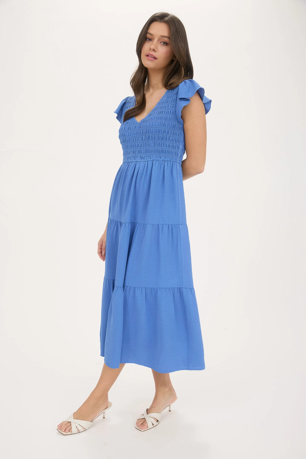 Flutter Sleeve Maxi Dress