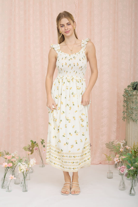 Ruffle Straps Maxi Dress