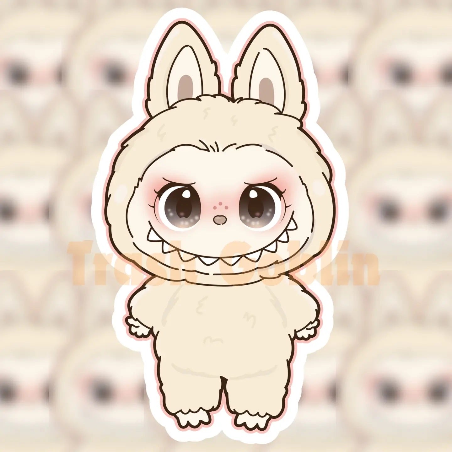 Cream Outfit Monster Sticker