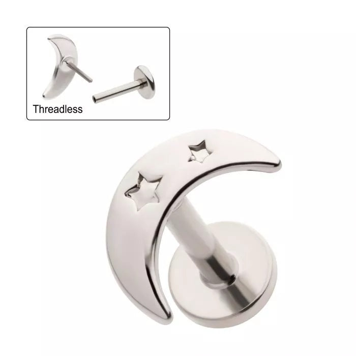 18g Crescent Moon With Star Cutouts – Culture Craze