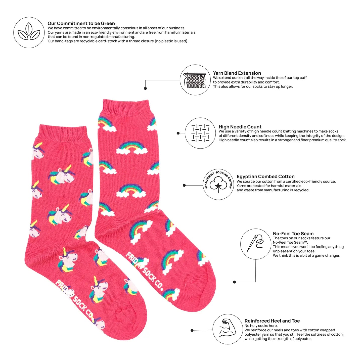 Unicorn & Rainbow Socks
