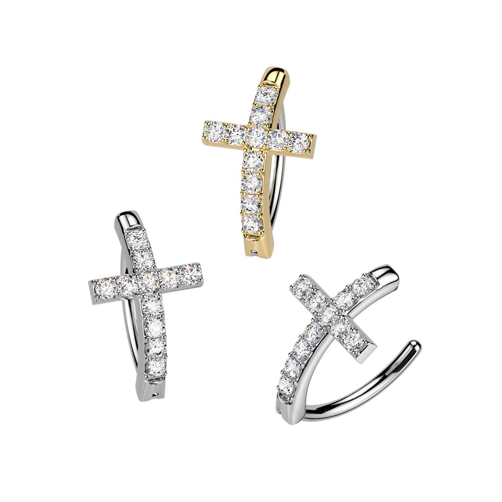 Cross Pave CZ Clicker Navel – Culture Craze