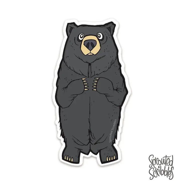 Cute Black Bear Sticker