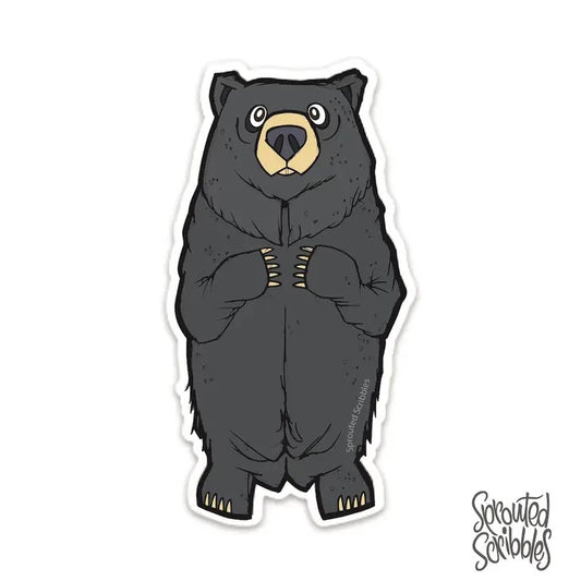 Cute Black Bear Sticker