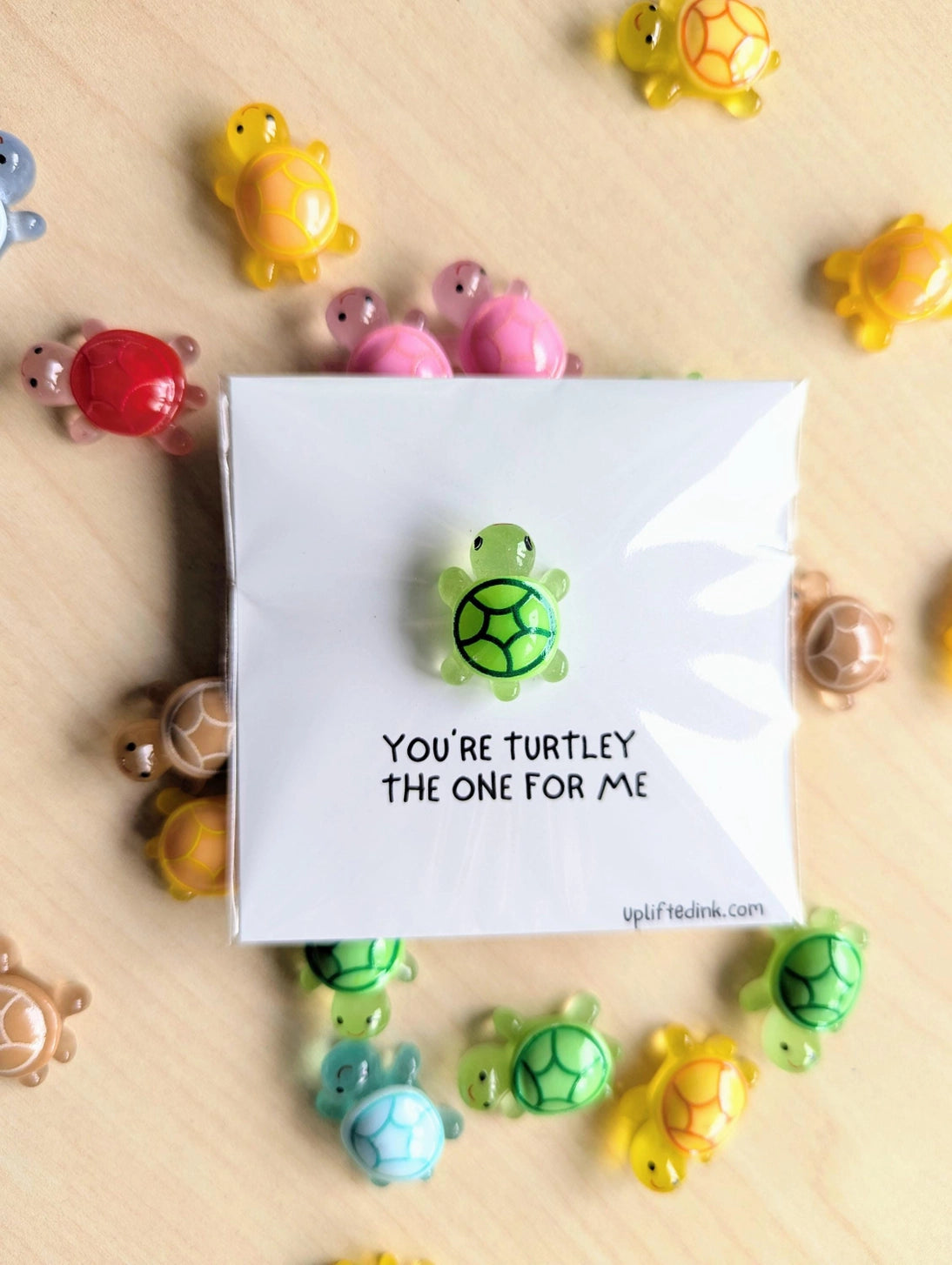CUTE TURTLE CARD W FIGURINE