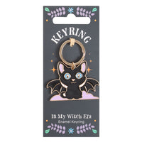 In My Witch Era Gothic Bat Cat Keyring