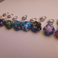 D20 Clasp Charms - Keychains / Zipper Pulls - Trpg Dice