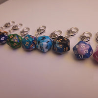 D20 Clasp Charms - Keychains / Zipper Pulls - Trpg Dice