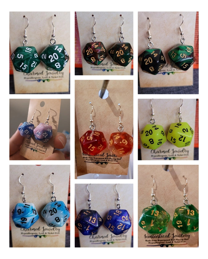Assorted D20 Earring - Dice