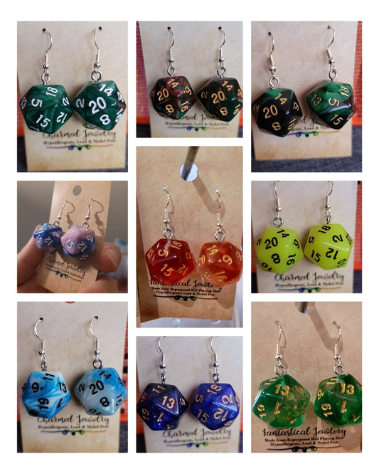 Assorted D20 Earring - Dice