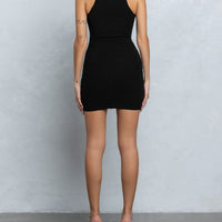Jersey Mockneck Mini Dress