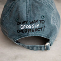 Blue Overreact Front & Back Hat | Embroidered Dad Hat