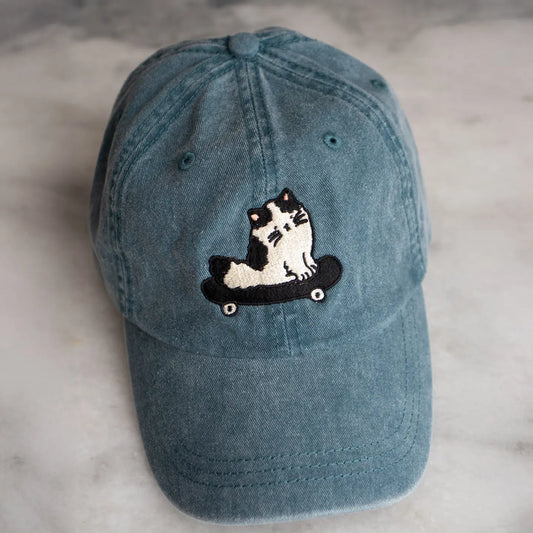 Blue Overreact Front & Back Hat | Embroidered Dad Hat