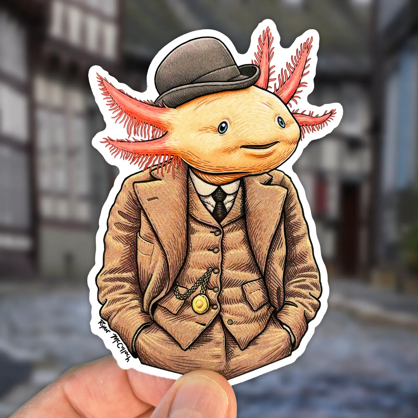 Dapper Axolotl Sticker