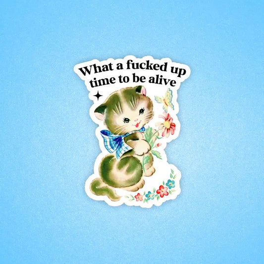 Dark Humor Cat Sticker