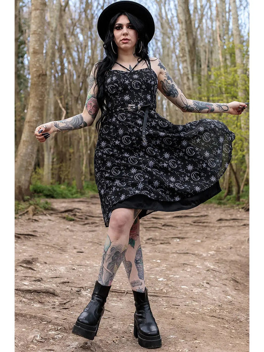 Crossover Midi Moonprint Dress