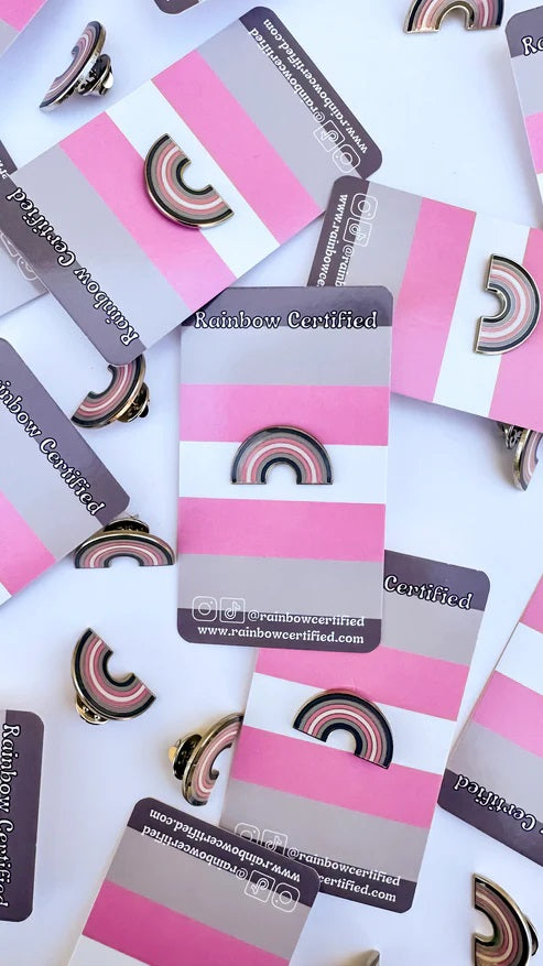 Demigirl Rainbow Pin