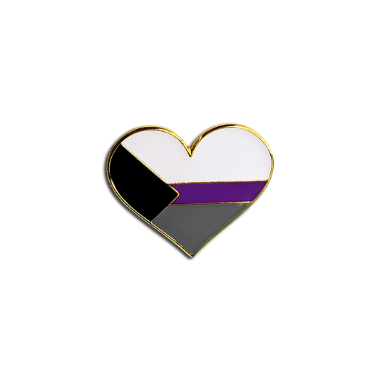 Demisexual Heart Pin