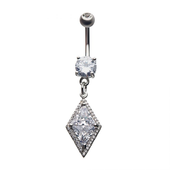 Diamond With Jewelled Outline