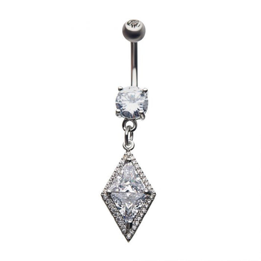 Diamond With Jewelled Outline