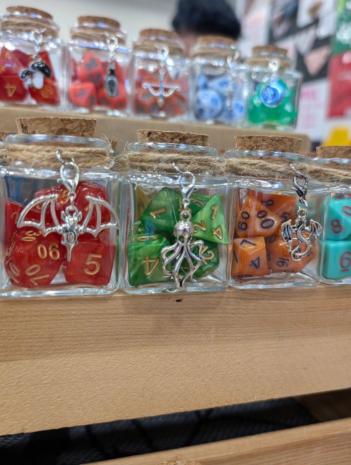 Dice Spell Jars, with 7pcs D20 Trpg Dice