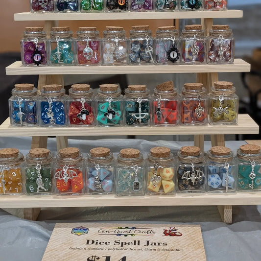 Dice Spell Jars, with 7pcs D20 Trpg Dice