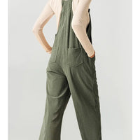 Corduroy Pocketed Wide Leg Loose Fit Overall