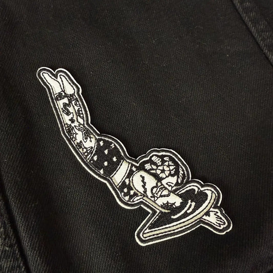 Embroidered Iron-On Patch - Diver Girl