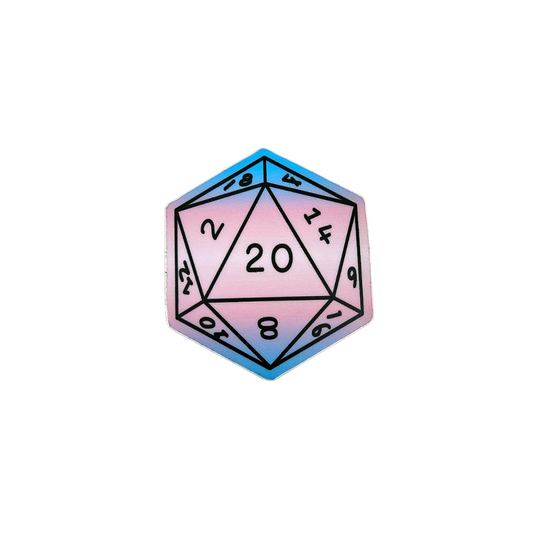 Trans DND Dice Vinyl Sticker