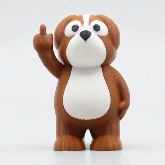 Dog Middle Finger Figurine