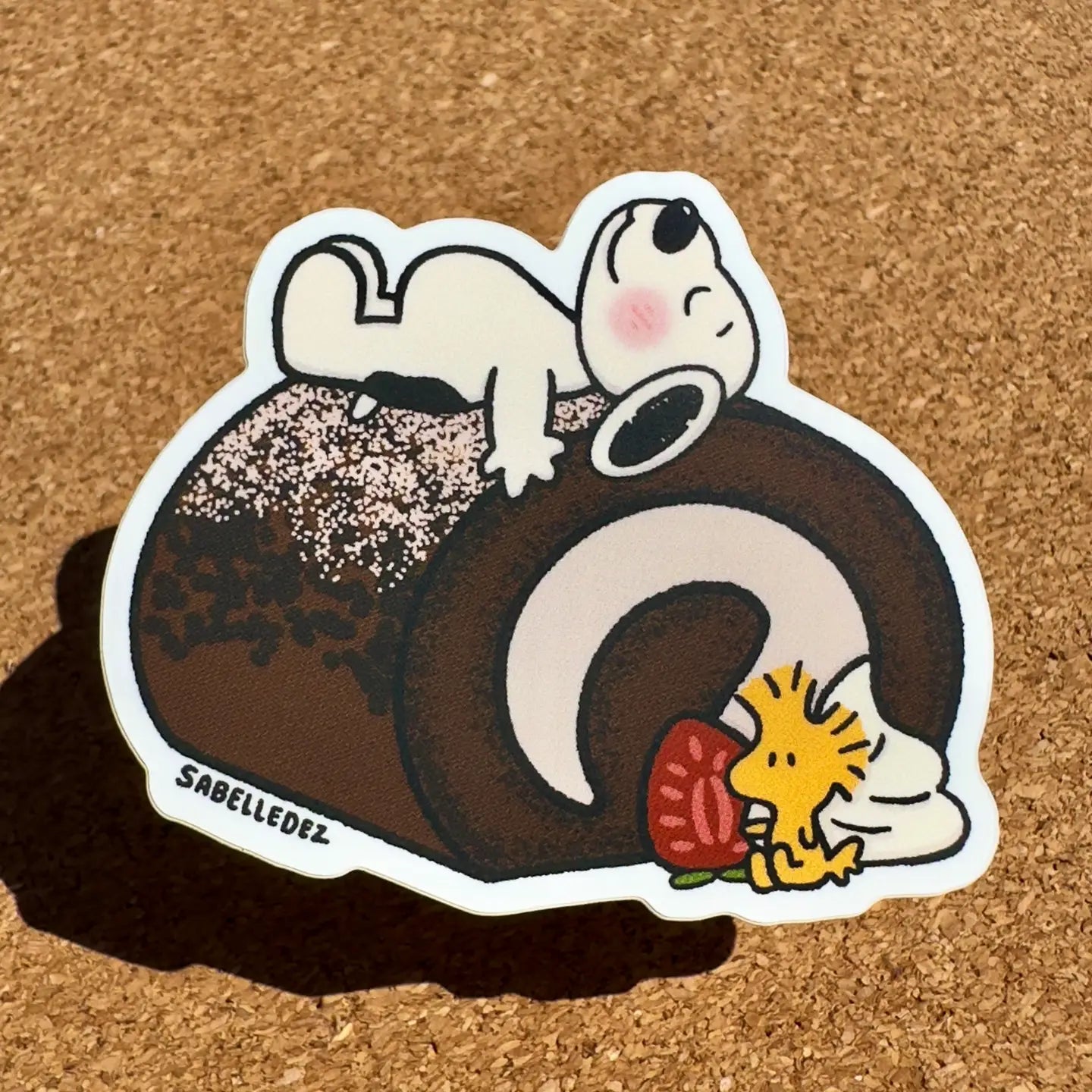 Dog On A Swiss Roll Sticker
