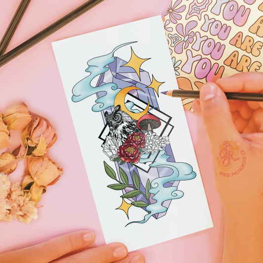 Dreaming in Dusk Temporary Tattoo