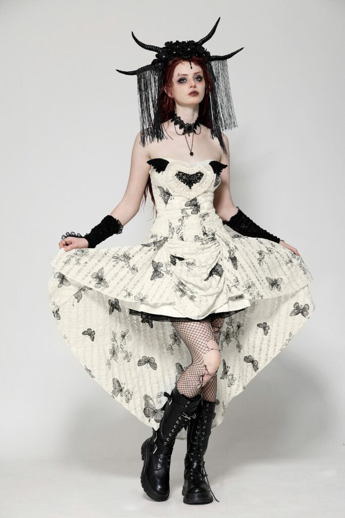 Hi Low Dark Butterfly Dress