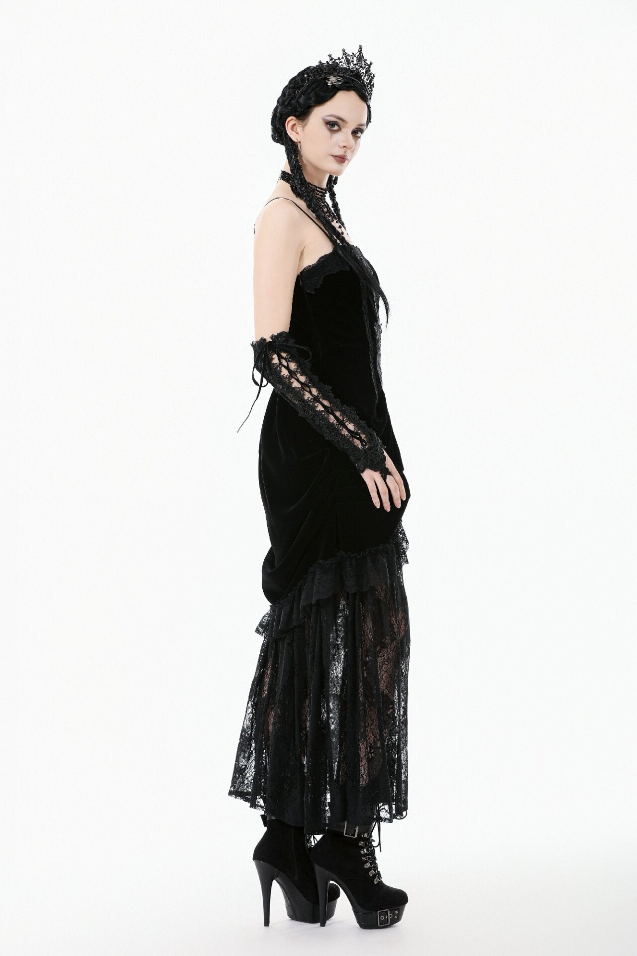 Lace Embroidered Bustier Dress